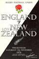 England v New Zealand 1978 rugby  Programme